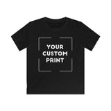 euro custom print for kids unisex t-shirt black