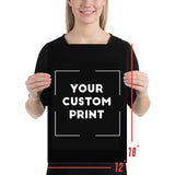 12 x 18 usdm  custom print poster mockup black
