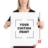 16 x 20 usdm  custom print poster mockup white
