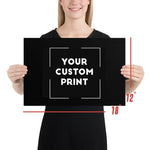 18 x 12 Acura custom print poster mockup black