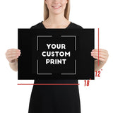 18 x 12 Acura custom print poster mockup black