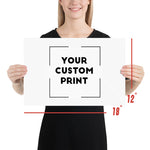 18 x 12 trucks custom print poster mockup white