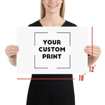 18 x 12 Acura custom print poster mockup white