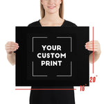 20 x 16 custom print poster mockup black