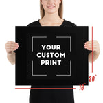 20 x 16 trucks custom print poster mockup black