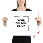 20 x 16 usdm custom print poster mockup white