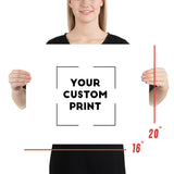 20 x 16 euro custom print poster mockup white
