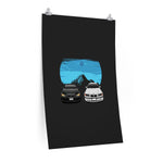 CoMorgan Scott | 2007 Gun metal grey 328i BMW  1999 White 323i BMW | Poster