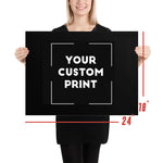 24 x 18 custom print poster mockup black
