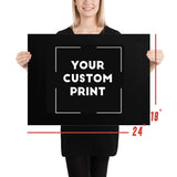 24 x 18 euro custom print poster mockup black