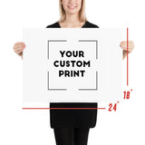 24 x 18 usdm  custom print poster mockup white