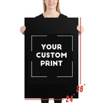 24 x 36 custom print poster mockup black