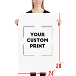 24 x 36 euro  custom print poster mockup white