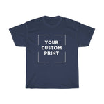 custom print unisex t-shirt navy