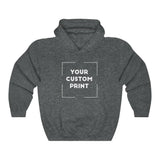 usdm custom print unisex hoodie dark heather grey