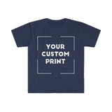 usdm custom print for men fitted navy