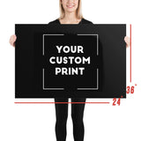 36 x 24 kdm  custom print poster mockup black