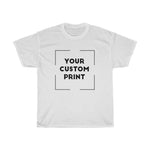 euro custom print unisex t-shirt white