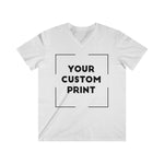 kdm custom print for men v-neck t-shirt white