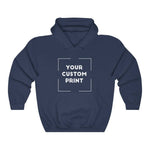custom print unisex hoodie navy