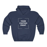 usdm custom print unisex hoodie navy