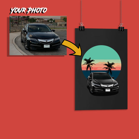 Acura custom print poster