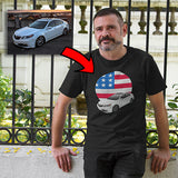 Acura custom print unisex t-shirt mockup black