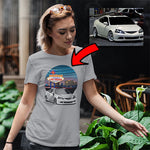Acura custom print unisex t-shirt mockup sport grey