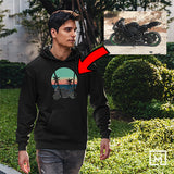 motorbike custom print unisex hoodie mockup black