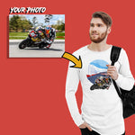 motorbikes custom print unisex long sleeves
