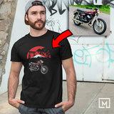motorbikes custom print unisex t-shirt mockup black