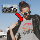 motorbikes custom print unisex t-shirt mockup sport grey
