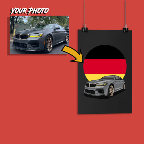 BMW custom print poster