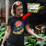 bmw custom print unisex t-shirt black mockup