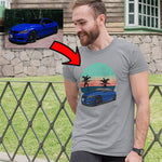 bmw custom print unisex t-shirt sport grey mockup