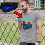 bmw custom print unisex t-shirt sport grey mockup