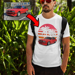 bmw custom print unisex t-shirt white mockup