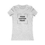 custom print for women fitted t-shirt athletic grey