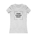 euro custom print for women fitted t-shirt athletic grey