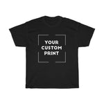 euro custom print unisex t-shirt black