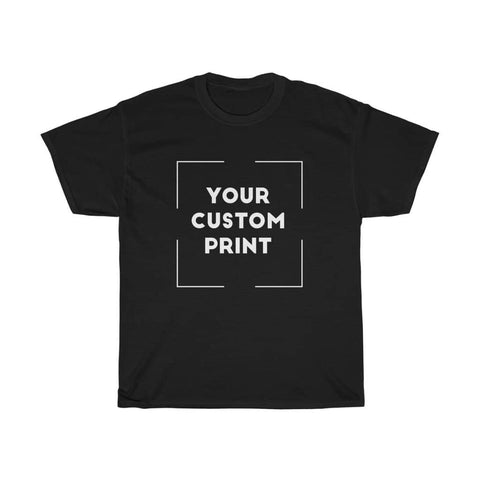 euro custom print unisex t-shirt black
