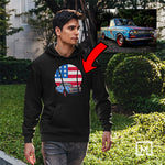 classic cars custom print hoodie unisex mockup black