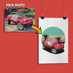 classic cars custom print poster mockup
