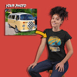 classic cars custom print t-shirt for women mockup