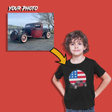 classic cars custom print unisex t-shirt for kids mockup