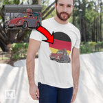 classic cars custom print unisex t-shirt mockup white