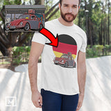 classic cars custom print unisex t-shirt mockup white