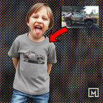 custom print unisex kids t shirt mockup sport grey