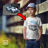 custom print unisex kids t shirt mockup white