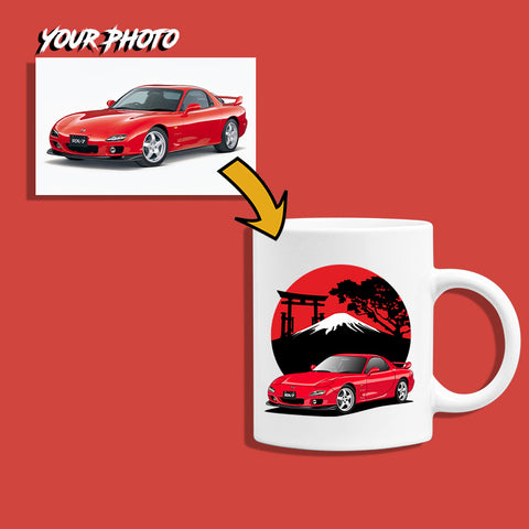 cutom print white mug